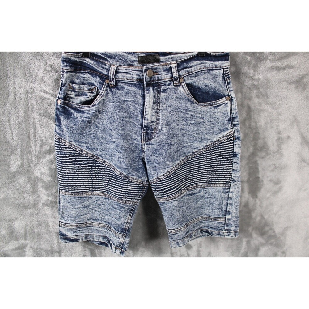 Steve's  Jeans Moto Slim Fit Men's Shorts Size 34 Blue